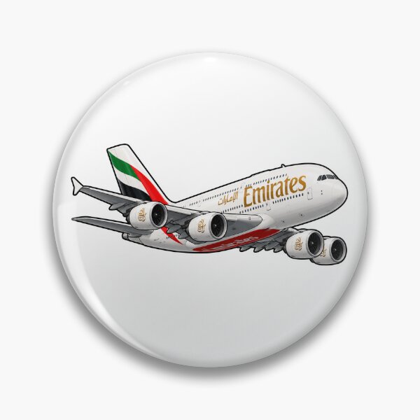 Item preview, Emirates Cute Animated A380 Sticker designed and sold by Aviation Sticker Shop.