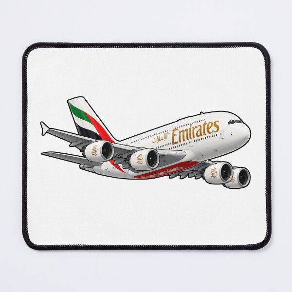 Item preview, Emirates Cute Animated A380 Sticker designed and sold by Aviation Sticker Shop.