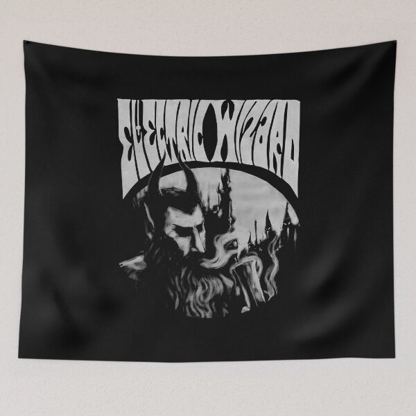 Item preview, Monochrome Occult Wizard Horror Art designed and sold by Remontadarnia.