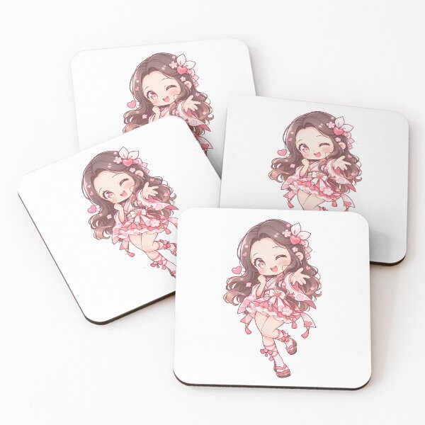 Item preview, Nezuko Kamado Chibi Fan Art – Kawaii Pink Sakura Anime Girl designed and sold by mumeaw.