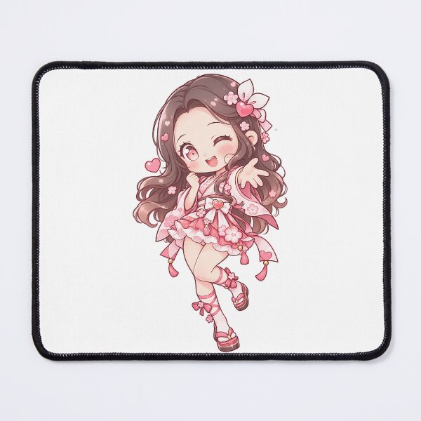 Item preview, Nezuko Kamado Chibi Fan Art – Kawaii Pink Sakura Anime Girl designed and sold by mumeaw.
