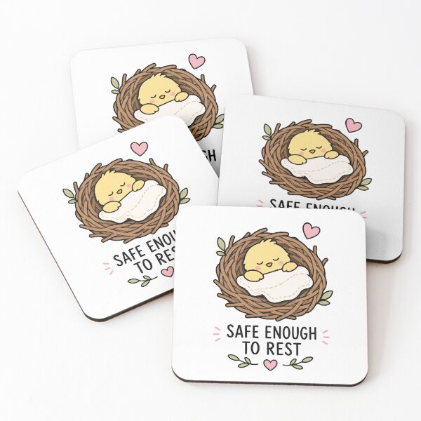 Item preview, Safe Enough to Rest Cute Mental Wellness designed and sold by CleanDecor.