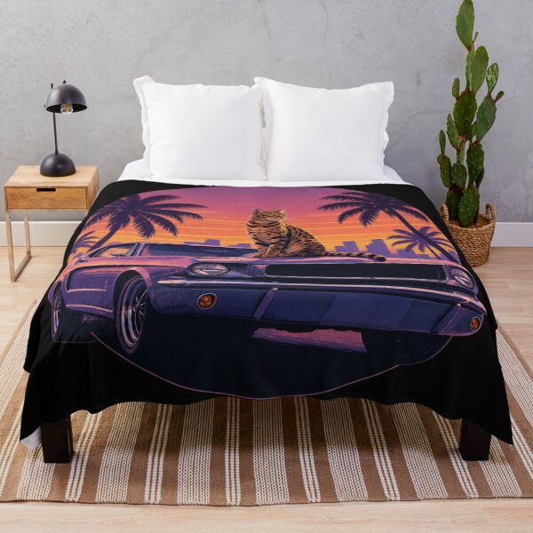 Item preview, Classic Car & Bengal Cat – Vice City Sunset Vibe designed and sold by Bengoer18.