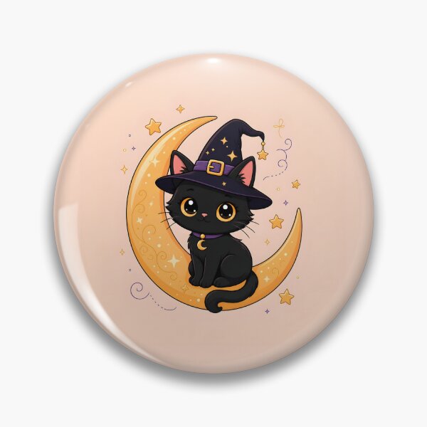 Item preview, Black Cat Moon Phases Mystical Celestial Halloween Art designed and sold by Glitchart66.