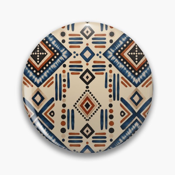 Item preview, Indigo Bohemian Diamonds – Rustic Geometric Art designed and sold by MetaModel Editions.