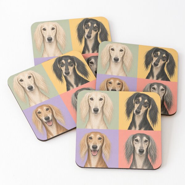 Item preview, I Love Salukis - Sighthound Portrait Pop Art designed and sold by pixiedustpaint.