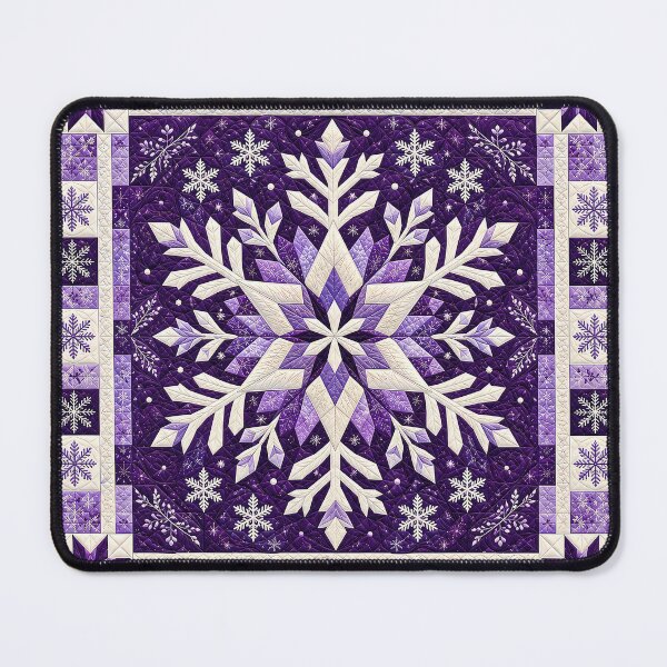 Item preview, Purple and White Snowflake Quilt designed and sold by Elisabeth Lucas.