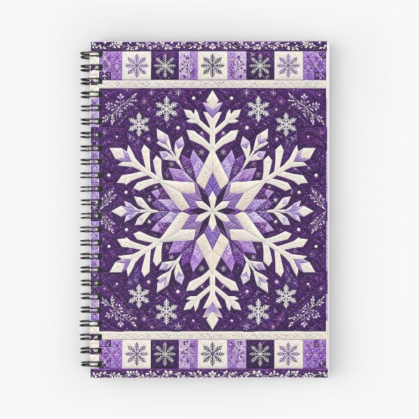 Item preview, Purple and White Snowflake Quilt designed and sold by Elisabeth Lucas.