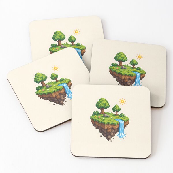 Item preview, Floating Island Pixel Art Retro 8-Bit Fantasy Landscape designed and sold by Glitchart66.