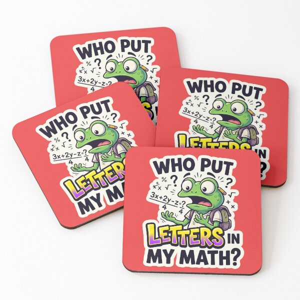 Item preview, Who Put Letters in My Math Funny Frog Algebra Meme designed and sold by LuckyInk11.