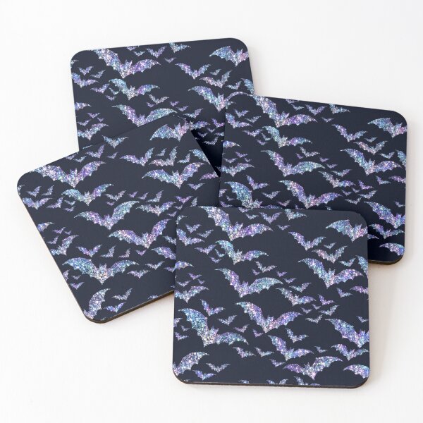 Item preview, Holographic Glitter Bats Midnight Magic Halloween Pattern Design designed and sold by Meandmyshop.