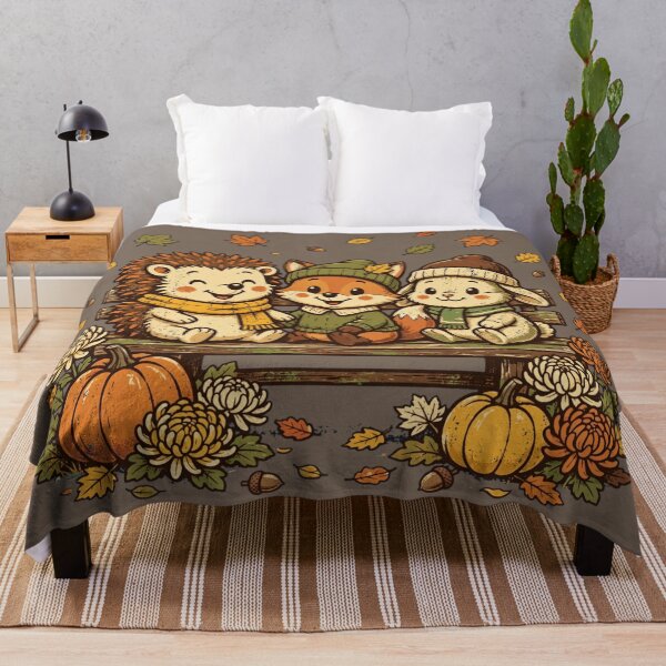 Item preview, Cute Graphic Retro Fall Friends Park Bench Pumpkin Autumn Tee designed and sold by Yellowriversss.