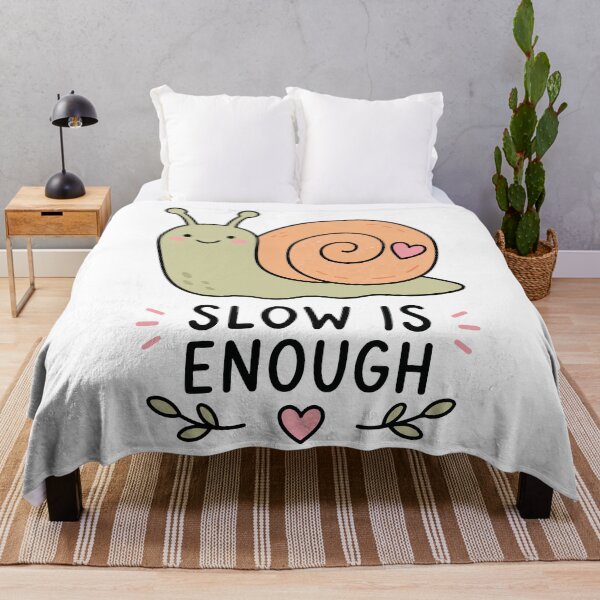 Item preview, Slow Is Enough Cute Kawaii Snail designed and sold by CleanDecor.