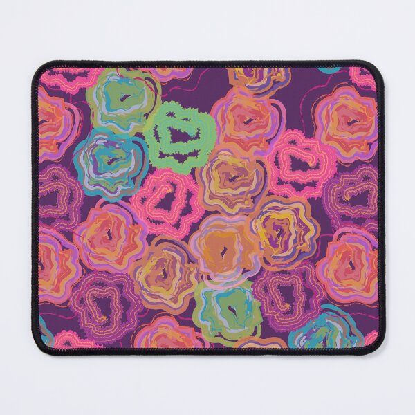 Item preview, Vibrant Abstract Rose Pattern - Colorful Hand-Drawn Floral Art on Purple designed and sold by Caterina@.