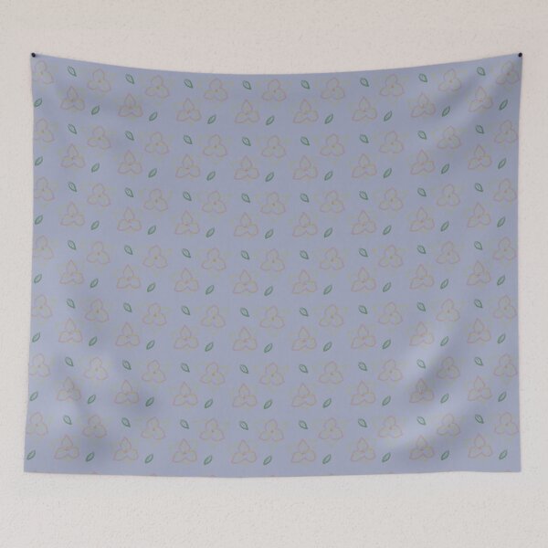 Item preview, Minimalist Pastel Floral Outline & Greenleaf Pattern designed and sold by OurBrightlife.