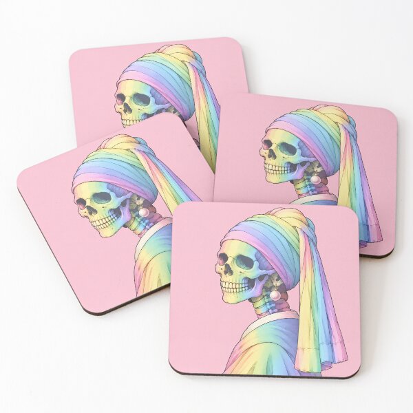 Item preview, "The Holographic Pearl" - Pastel Rainbow Goth Skeleton Art Parody designed and sold by cabuks.