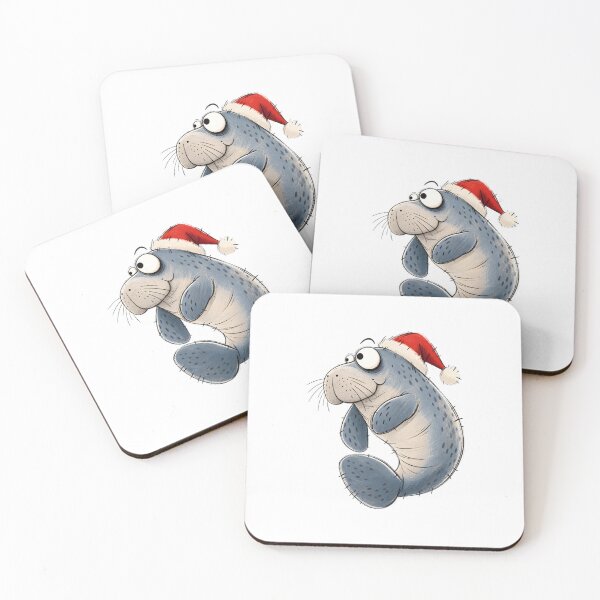 Item preview, Manatee in a Santa Hat designed and sold by The-Art-of-D.