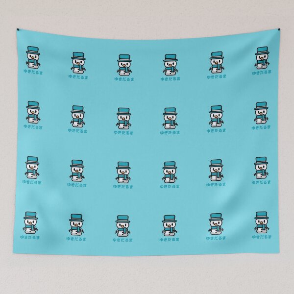 Item preview, Winter Blue Snowman Japanese designed and sold by DJCartoonDesigns.