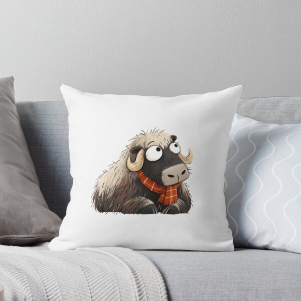 Item preview, Musk Ox in a Plaid Winter Scarf designed and sold by The-Art-of-D.