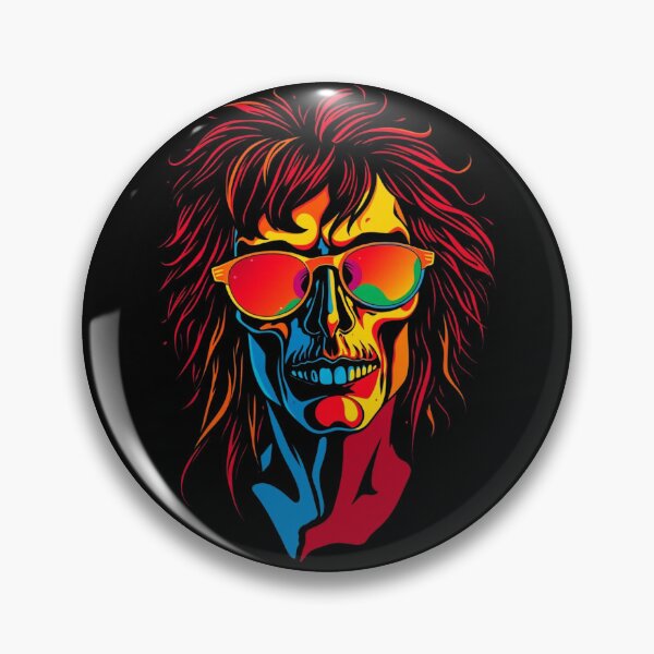Item preview, Psychedelic Rock Star Neon Skull Art designed and sold by ERODED SELF.