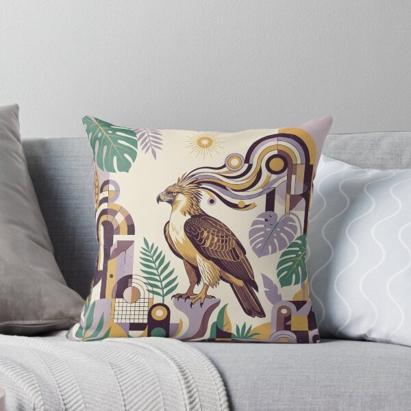 Item preview, Majestic Eagle Retro Geometric Tropical Botanical Art Deco Illustration designed and sold by Dogandesighn.