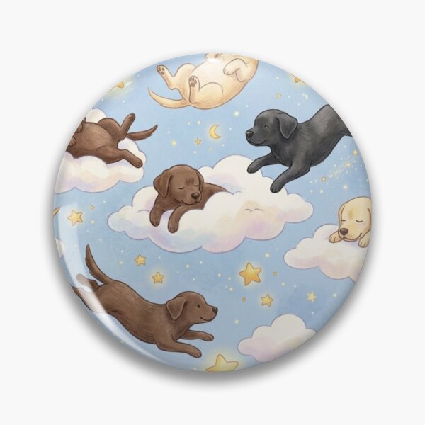 Item preview, Labradors in the Clouds – Children's Pattern of Dreaming Dogs designed and sold by Goodthingstree.
