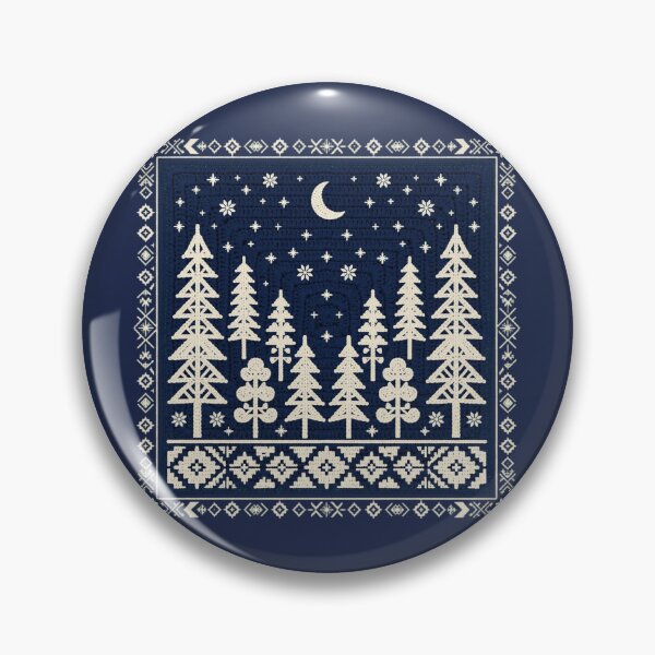 Item preview, Moonlit Forest Nordic Trees Crescent Night Woodland designed and sold by Yellowriversss.