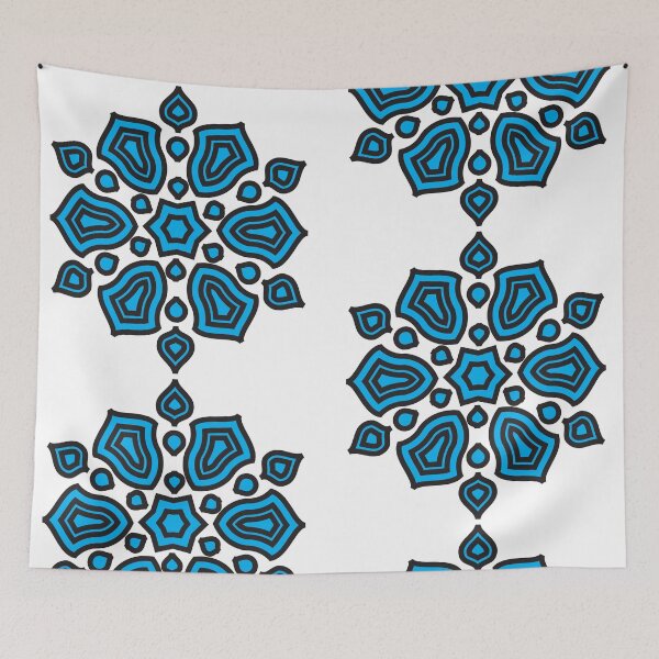 Item preview, Islamic Geometric Floral Art-Blue designed and sold by GrafecShop.