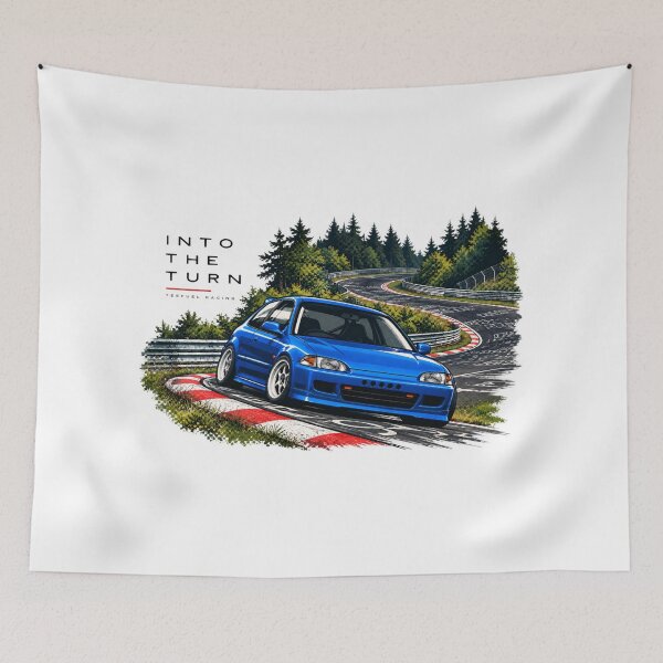 Item preview, Into the Turn – Blue Street Racing designed and sold by TeeFuel.
