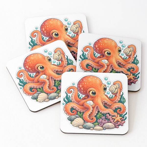 Item preview, Curious Deep-Sea Octopus designed and sold by ORVINTALE.
