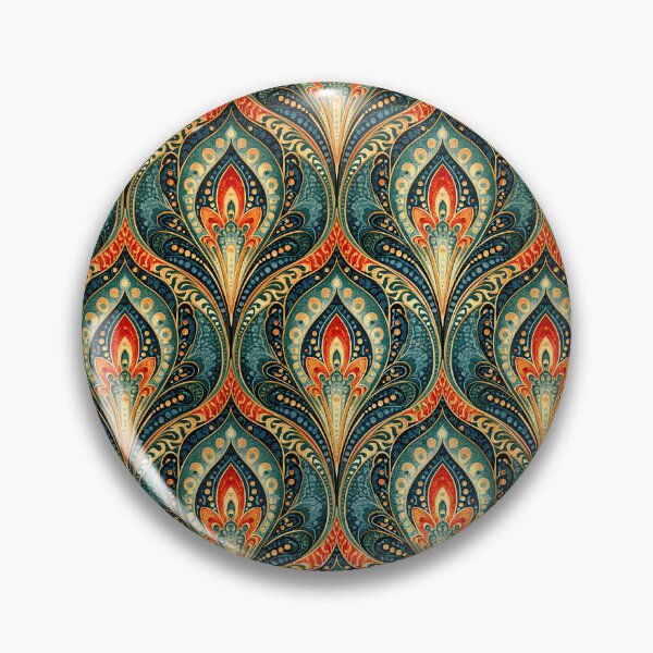 Item preview, Emerald and Copper Peacock Arch Nouveau Pattern designed and sold by Piotrek0001.