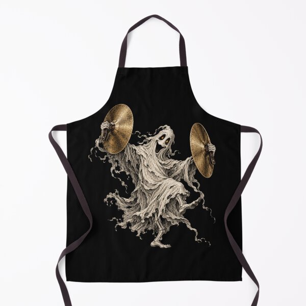 Item preview, Mischievous Ghost Playing Cymbals Gothic Halloween Music Art designed and sold by Meandmyshop.