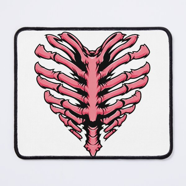 Item preview, Creepy Cute Pink Skeleton Ribcage Heart Graphic designed and sold by Munib302.