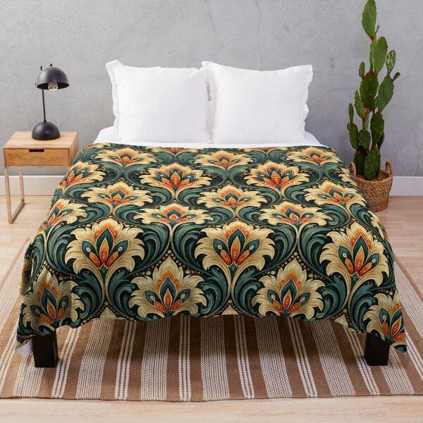 Item preview, Golden Ochre and Sage Green Nouveau Bloom Art designed and sold by Piotrek0001.