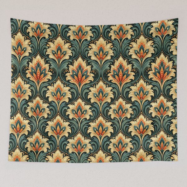 Item preview, Golden Ochre and Sage Green Nouveau Bloom Art designed and sold by Piotrek0001.