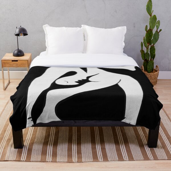 Picasso - Black and White #1 Throw Blanket