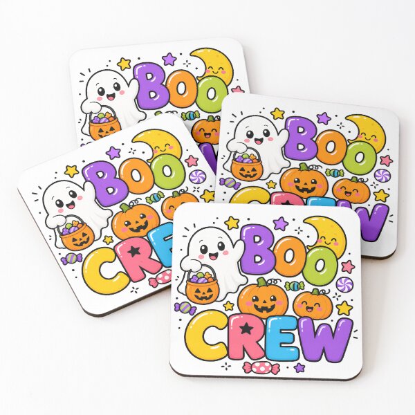 Item preview, Boo Crew Halloween Cute Ghost Pumpkin Colorful Matching Group Kids Teacher Family designed and sold by stillhereworks.