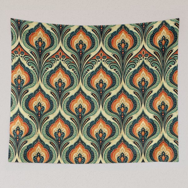 Item preview, Cream and Terracotta Ornate Floral Arch Pattern designed and sold by Piotrek0001.
