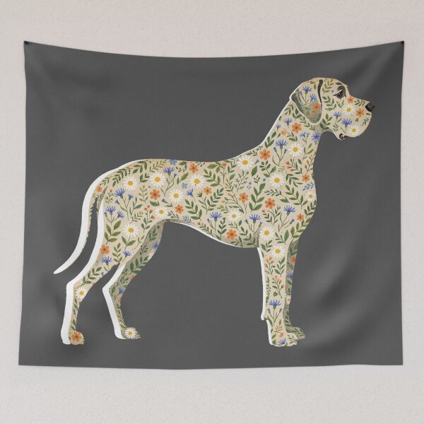 Item preview, Cottagecore Great Dane Floral Wildflower Mama Tee designed and sold by Yellowriversss.
