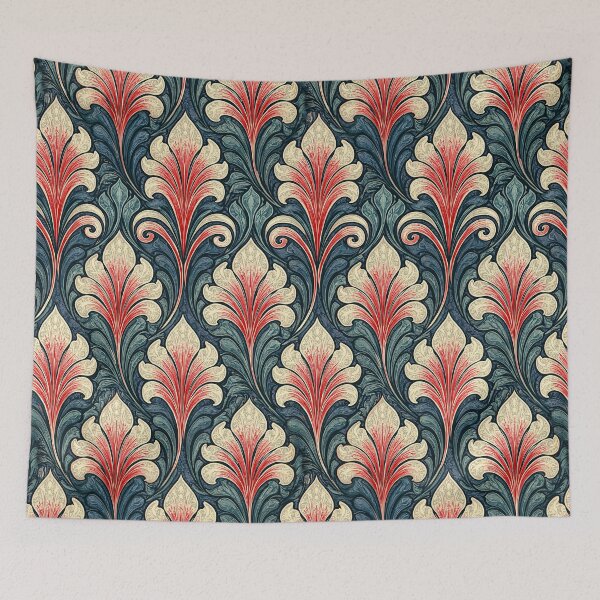Item preview, Dusty Rose and Slate Feathered Plume Pattern designed and sold by Piotrek0001.