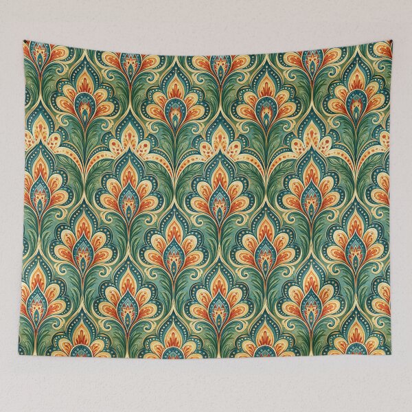Item preview, Emerald and Amber Gold Symmetrical Bloom Art designed and sold by Piotrek0001.