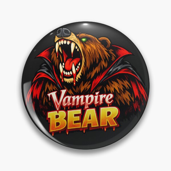 Item preview, Vampire Bear – Gothic Horror Beast Halloween Illustration designed and sold by ROARSOME DESiGNS.