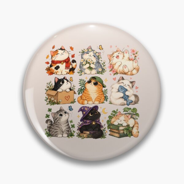 Item preview, Cute Whimsical Floral Cat, Colorful Pattern Kitty, Cottagecore Flower Aesthetic, Retro Boho Cat, Cat Mom Lover Gift designed and sold by Quiajia.