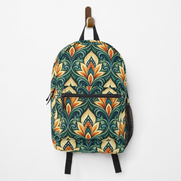 Item preview, Teal and Gold Stylized Peacock Arch Pattern designed and sold by Piotrek0001.