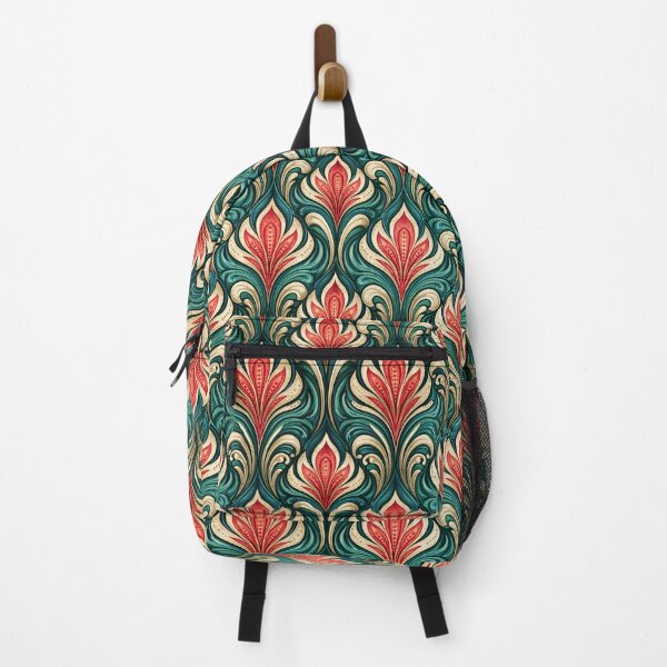 Item preview, Blush Pink and Forest Green Lotus Bud Pattern designed and sold by Piotrek0001.