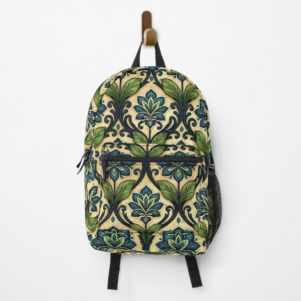 Item preview, Vintage Olive and Navy Symmetrical Foliage Art designed and sold by Piotrek0001.