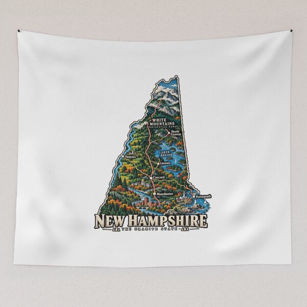 Item preview, Vintage New Hampshire Travel Souvenir Landmark Gift designed and sold by MichaeIRellov.