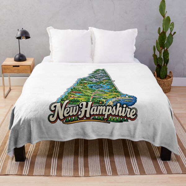 Item preview, Hand Drawn New Hampshire Travel Souvenir Landmark Gift designed and sold by MichaeIRellov.