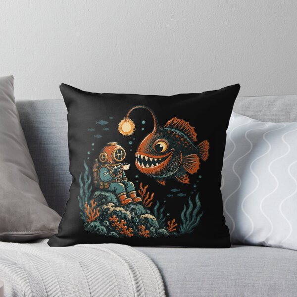 Item preview, Sleepy Deep Sea Diver and Anglerfish Tea Party designed and sold by DesignsDominus.
