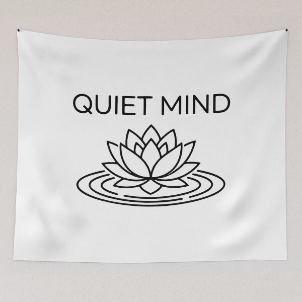 Item preview, Quiet Mind Minimalist Lotus Zen Line Art designed and sold by AIG - Andrei Ilie Graphics.